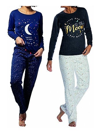 Pyjama COTON MELISSA BROWN - Pack de 2