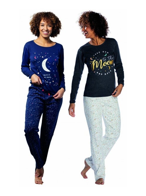 Pyjama COTON MELISSA BROWN - Pack de 2 - Kiabi