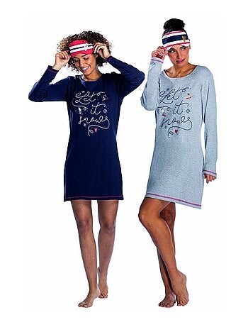 Pyjama COTON MELISSA BROWN - Pack de 2