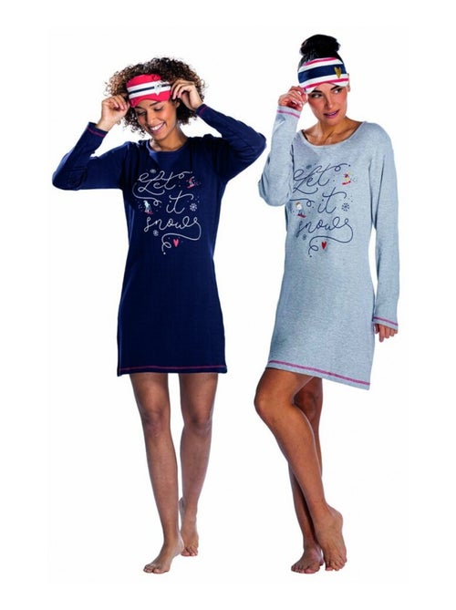 Pyjama COTON MELISSA BROWN - Pack de 2 - Kiabi