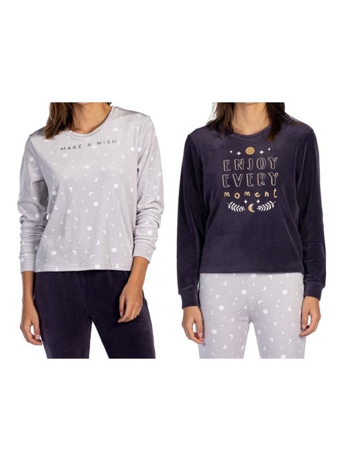 Pyjama COTON MELISSA BROWN - Pack de 2 - Kiabi