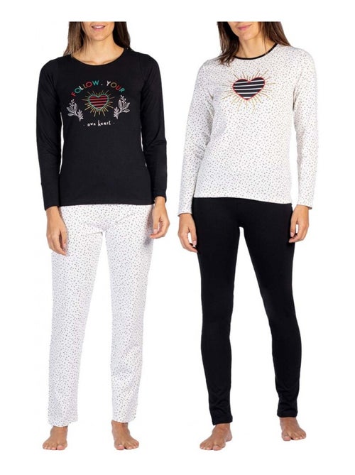 Pyjama COTON MELISSA BROWN - Pack de 2 - Kiabi
