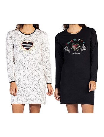 Pyjama COTON MELISSA BROWN - Pack de 2
