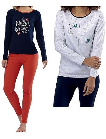 Pyjama COTON MELISSA BROWN - Pack de 2