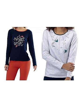 Pyjama COTON MELISSA BROWN - Pack de 2