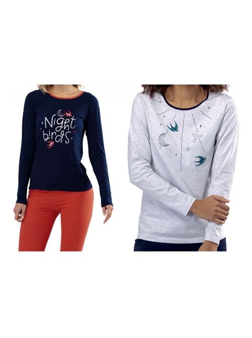 Pyjama COTON MELISSA BROWN - Pack de 2 - Kiabi