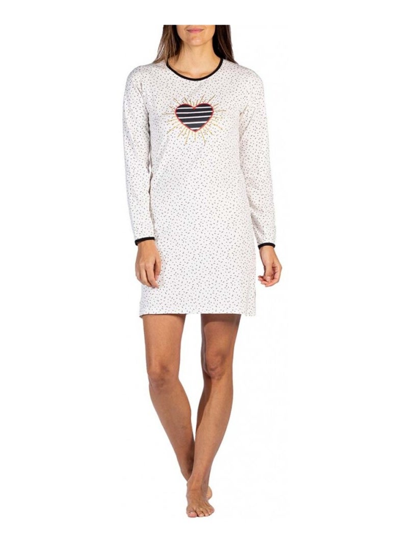 Pyjama COTON MELISSA BROWN Ecru - Kiabi