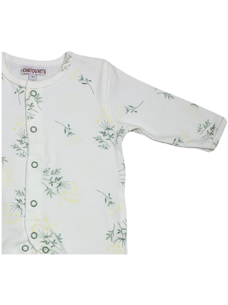Pyjama Coton "Mimosas" Les Chatounets Blanc cassé - Kiabi