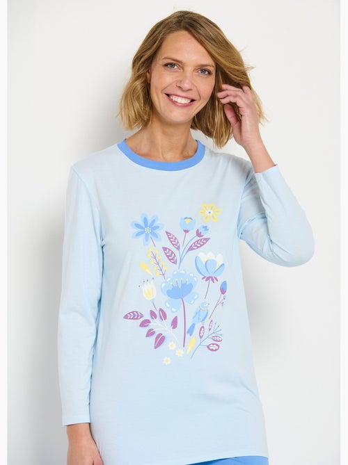 Pyjama coton motif manches longues - lot de 2 - Afibel - Kiabi