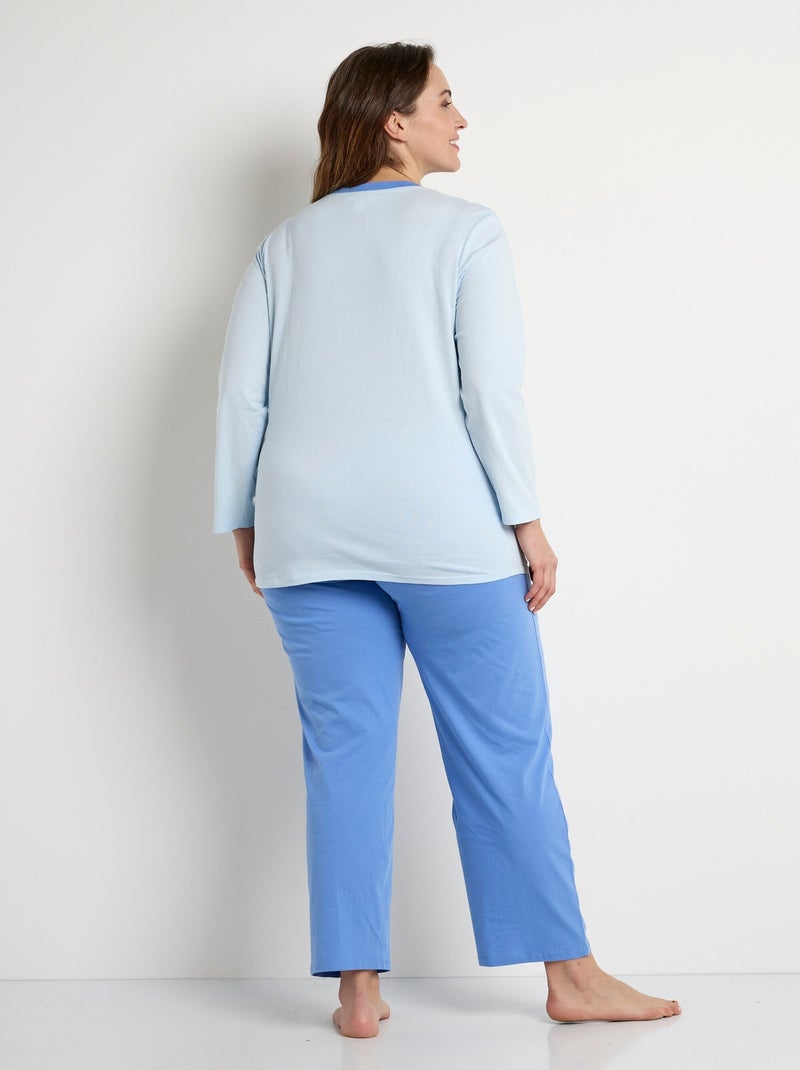 Pyjama coton motif manches longues - lot de 2 N/A - Kiabi
