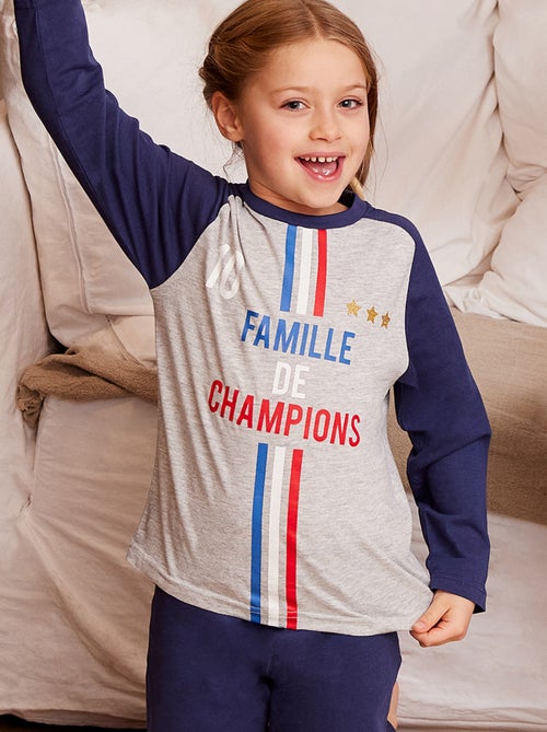 Pyjama   COUPE DU MONDE gris chiné/marine - DODO - Kiabi