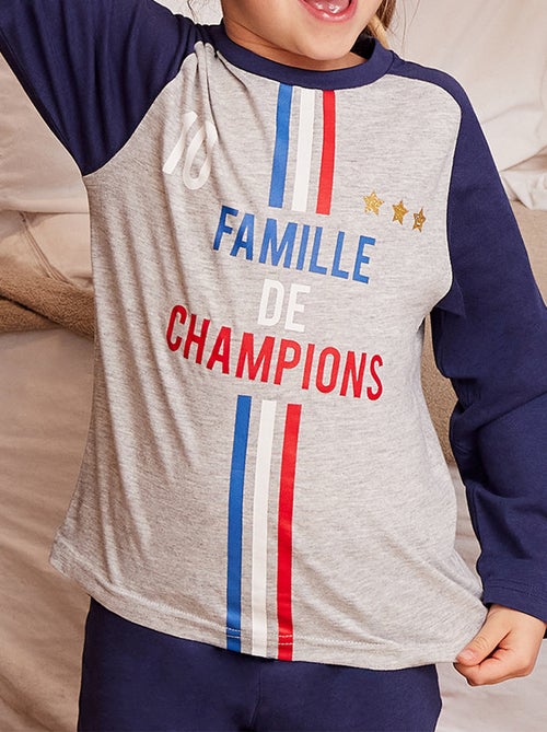 Pyjama   COUPE DU MONDE gris chiné/marine - DODO - Kiabi