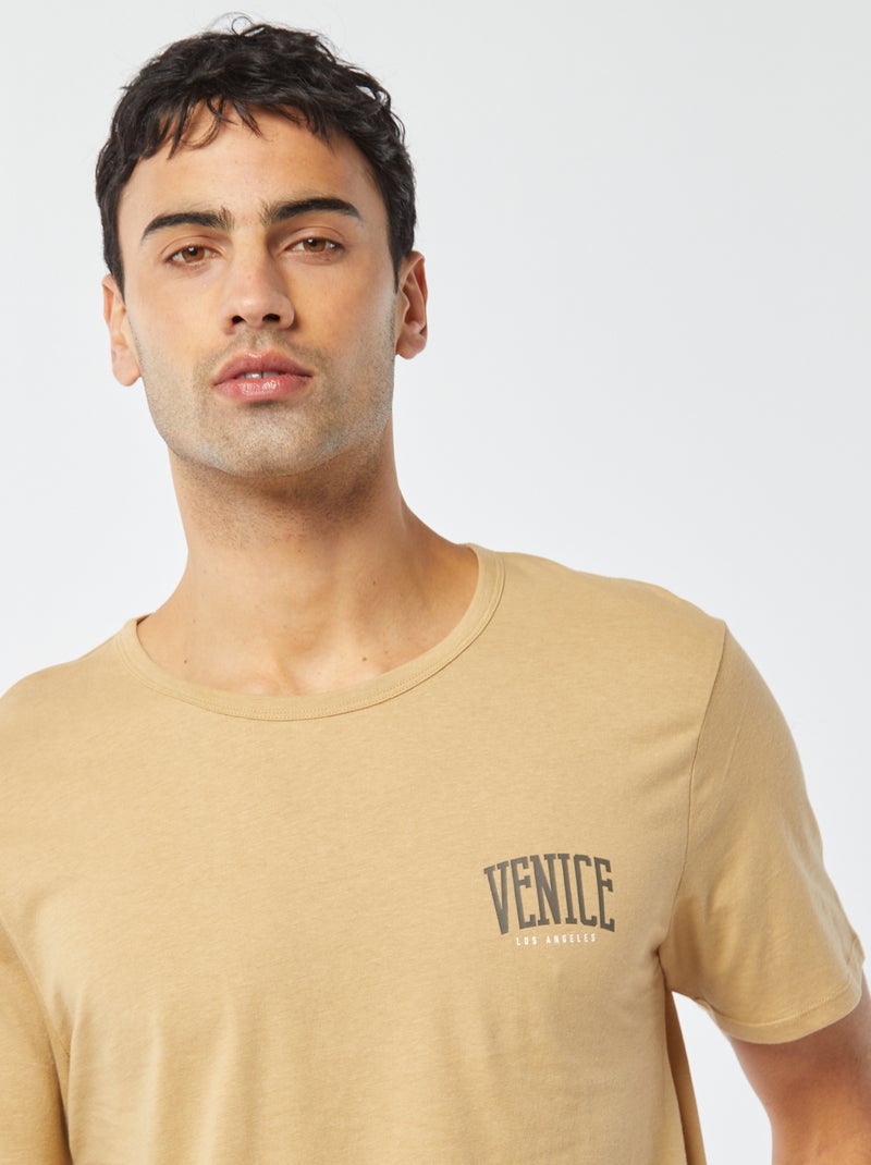 Pyjama court - 2 pièces Beige/kaki - Kiabi