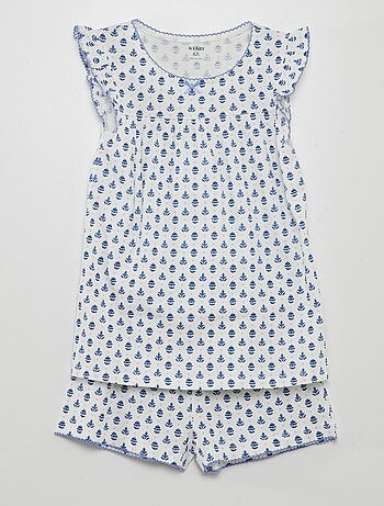 Pyjama Court Fille 2 Ans (98/104 Cm) Lupilu Coton Violet - Occasion Très Bon état
