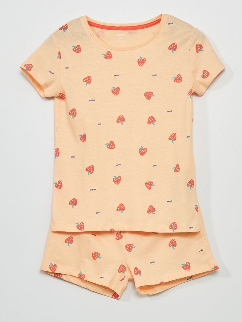 Pyjama court - 2 pi?�ces - Orange - Kiabi - 3.00�?�