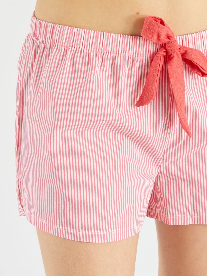 Pyjama court - 2 pièces rouge - Kiabi