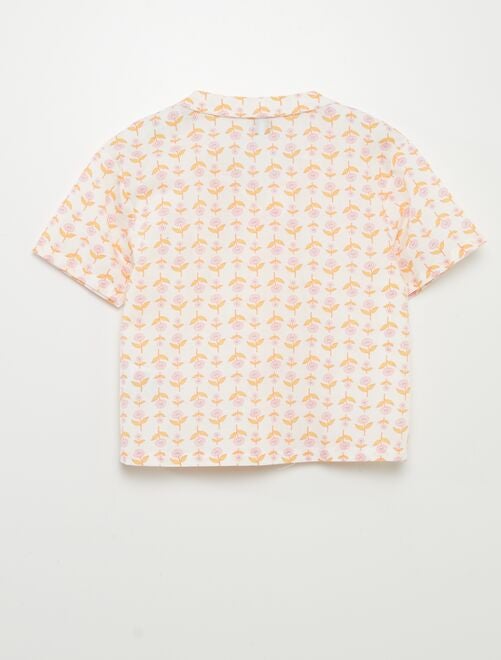 Pyjama court - imprimé fleuri - 2 pièces - Kiabi