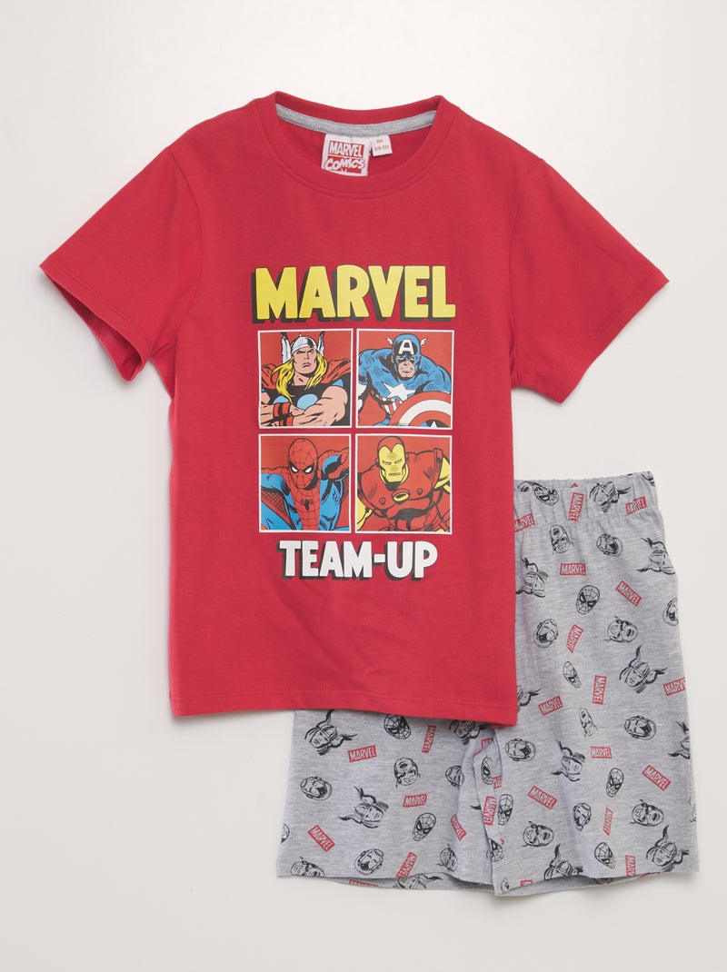 Pyjama court - imprimé 'Marvel' - 2 pièces Rouge - Kiabi