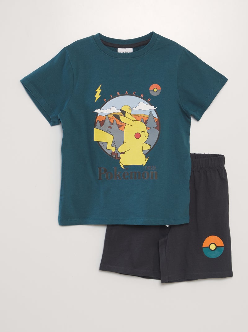 Pyjama court - imprimé 'Pokémon' - 2 pièces Bleu - Kiabi