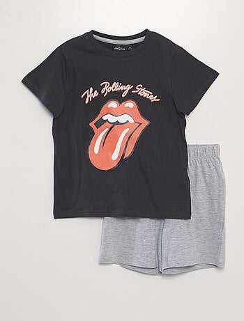 Pyjama court - Imprimé 'The Rolling Stones' - 2 pièces