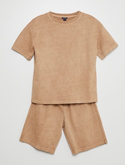 Pyjama court - tee-shirt + bermuda - 2 pièces - Kiabi