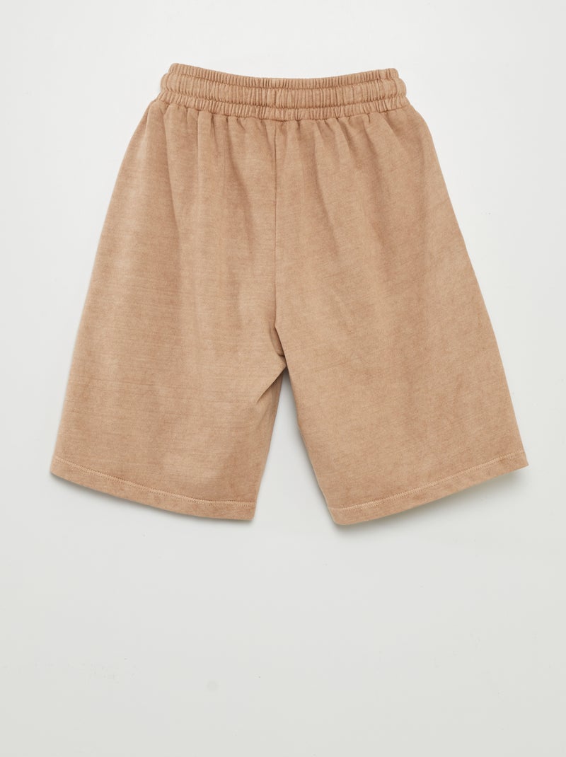 Pyjama court - tee-shirt + bermuda - 2 pièces terracotta - Kiabi