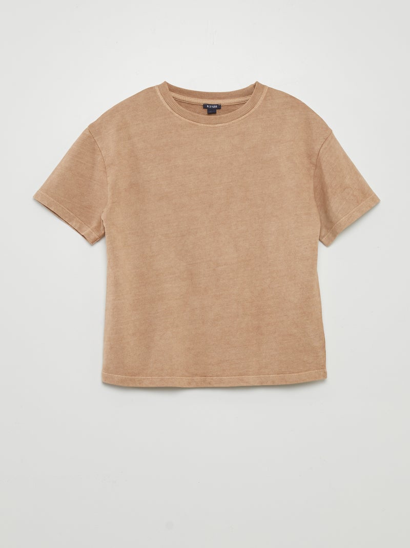 Pyjama court - tee-shirt + bermuda - 2 pièces terracotta - Kiabi