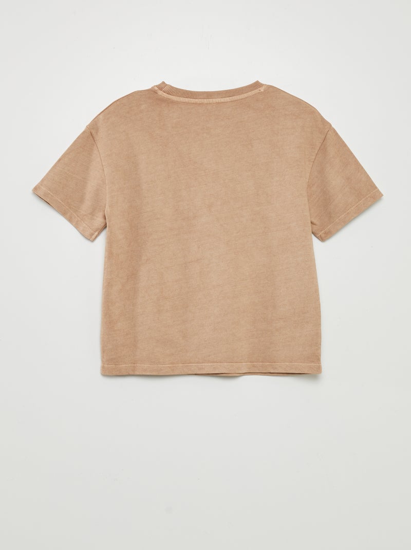 Pyjama court - tee-shirt + bermuda - 2 pièces terracotta - Kiabi