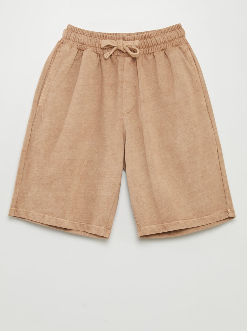 Pyjama court - tee-shirt + bermuda - 2 pièces terracotta - Kiabi
