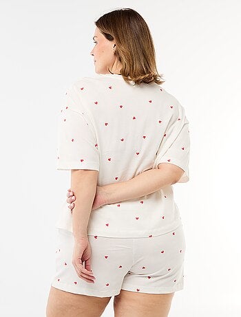 Pyjama court à motifs - 2 pièces