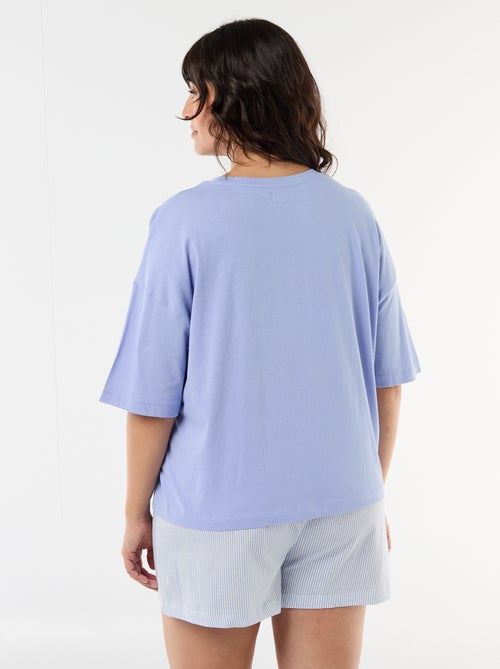Pyjama court à motifs - 2 pièces - Kiabi