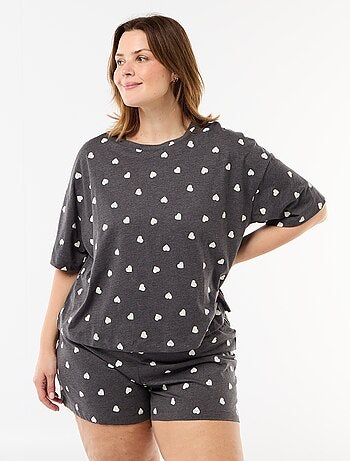 Pyjama court à motifs - 2 pièces