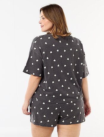 Pyjama court à motifs - 2 pièces