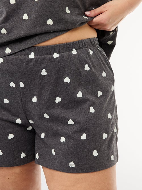 Pyjama court à motifs - 2 pièces - Kiabi