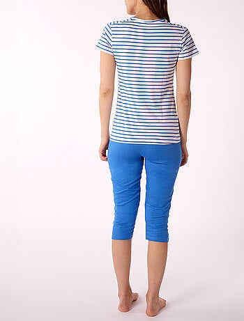 Pyjama court AIR MARIN bleu clair - MELISSA BROWN