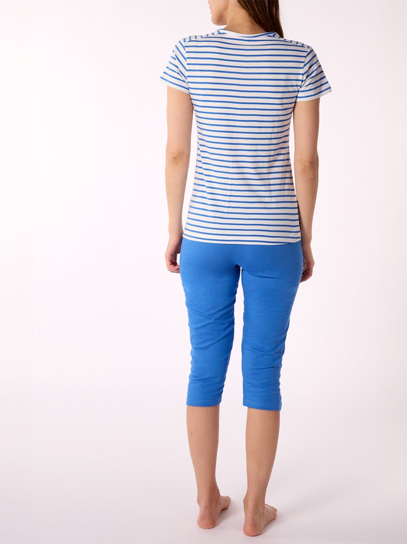 Pyjama court   AIR MARIN bleu clair - MELISSA BROWN Bleu clair - Kiabi