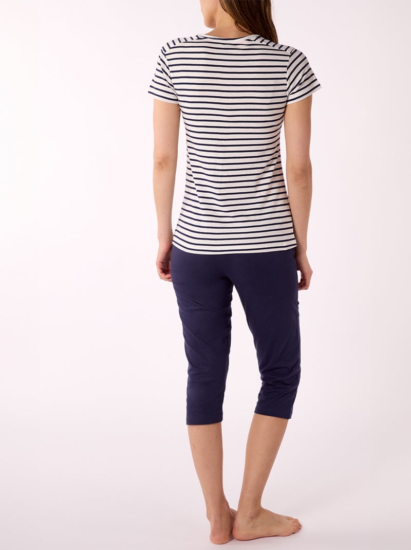 Pyjama court   AIR MARIN marine - MELISSA BROWN Bleu foncé - Kiabi