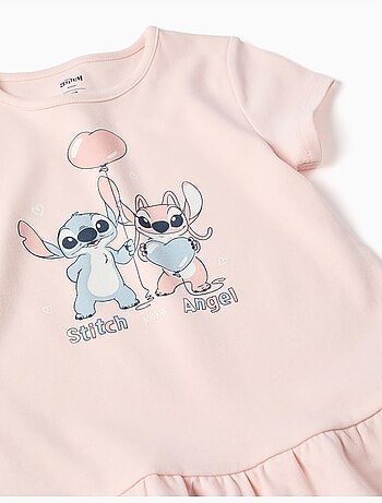 Pyjama court avec imprimé Stitch qui brille dans le noir