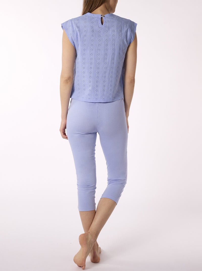 Pyjama court   BALLADE Denim - DODO Violet - Kiabi