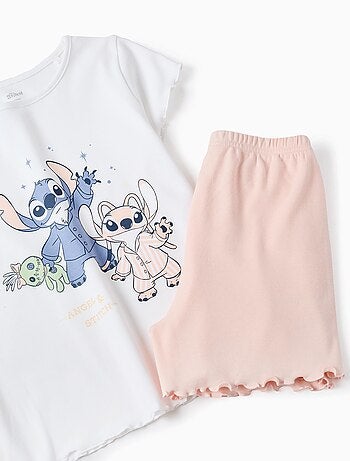Pyjama Court Brille dans le Noir Lilo et Stitch