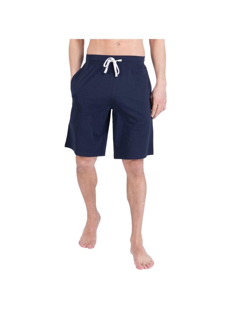 Pyjama court col ouvert homme coton issu de l'agriculture biologique Athena Bleu Rouge - Kiabi