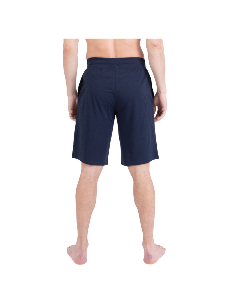 Pyjama court col ouvert homme coton issu de l'agriculture biologique Athena Bleu Rouge - Kiabi