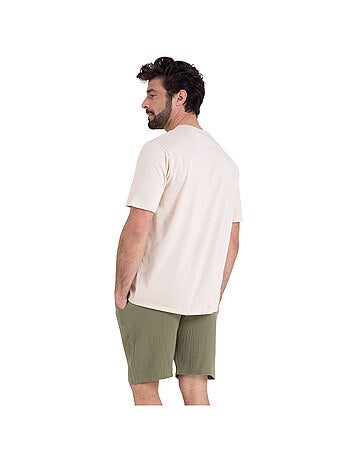 Pyjama court col rabat homme Easy Coton Athena