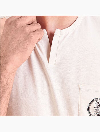Pyjama court col rabat homme Easy Coton Athena