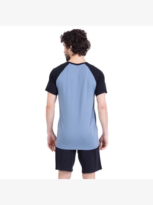 Pyjama court col rond homme ecopack construction athena - Kiabi