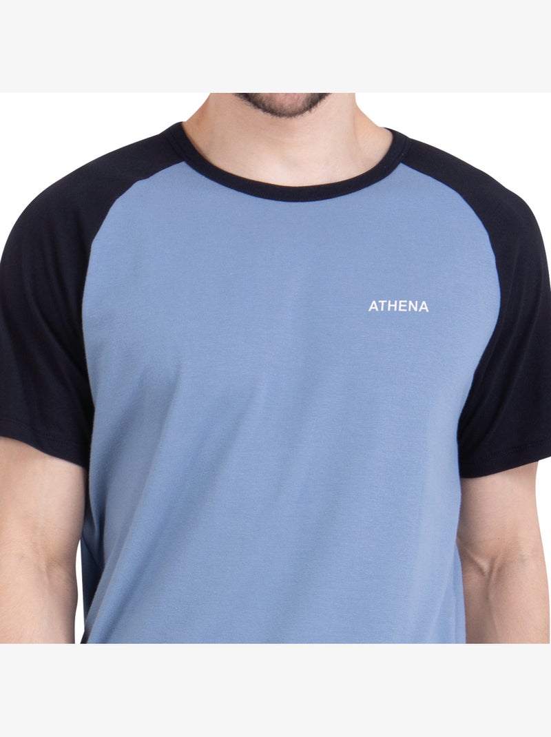 Pyjama court col rond homme ecopack construction athena Multicolore - Kiabi