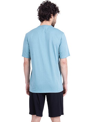 Pyjama court col rond homme Ecopack Sérigraphie Athena