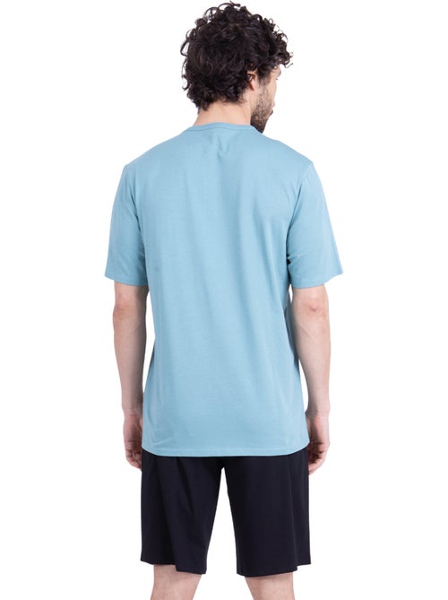 Pyjama court col rond homme Ecopack Sérigraphie Athena - Kiabi