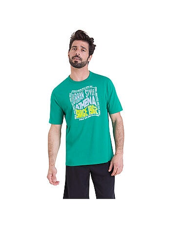 Pyjama court col rond homme Ecopack Sérigraphie Athena