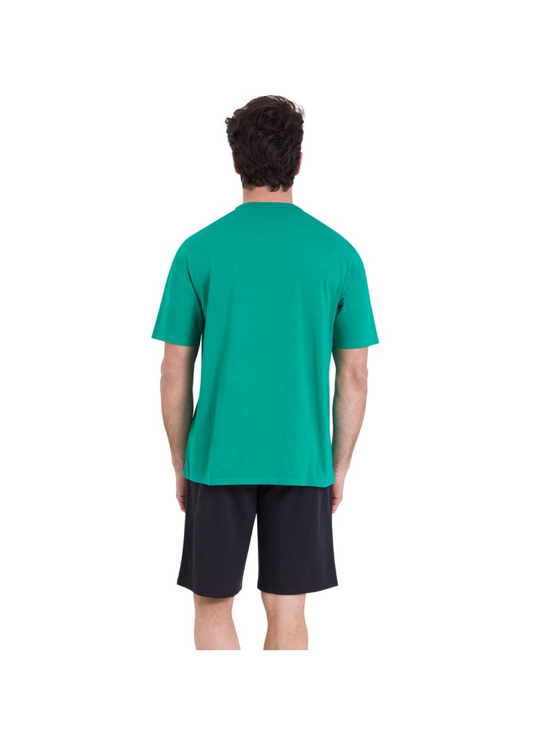Pyjama court col rond homme Ecopack Sérigraphie Athena Multicolore - Kiabi